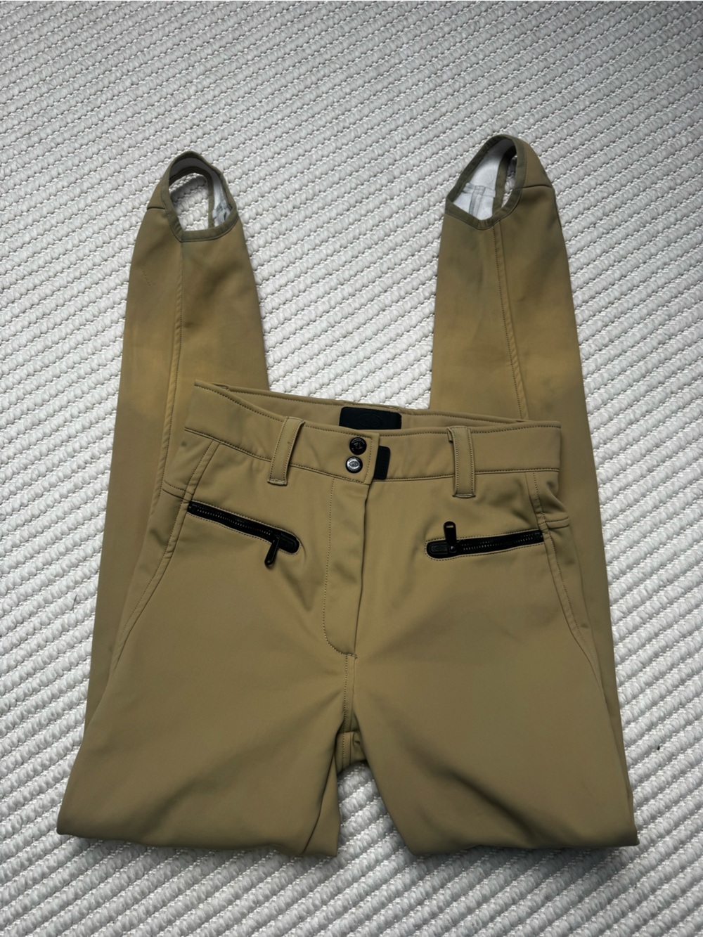 Goldbergh Paris Snow Pangs Tan Slim-leg Stirrup Ski Pants US 6